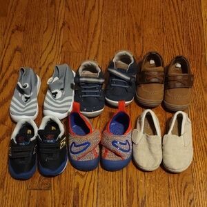 LOT 6 Pair Nike New Balance Toms Stride Rite  Baby Shoes Size 4 Etc